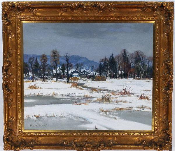 風景油彩画 塗師祥一郎画伯 『シベリア』 風景油彩画 塗師祥一郎画伯