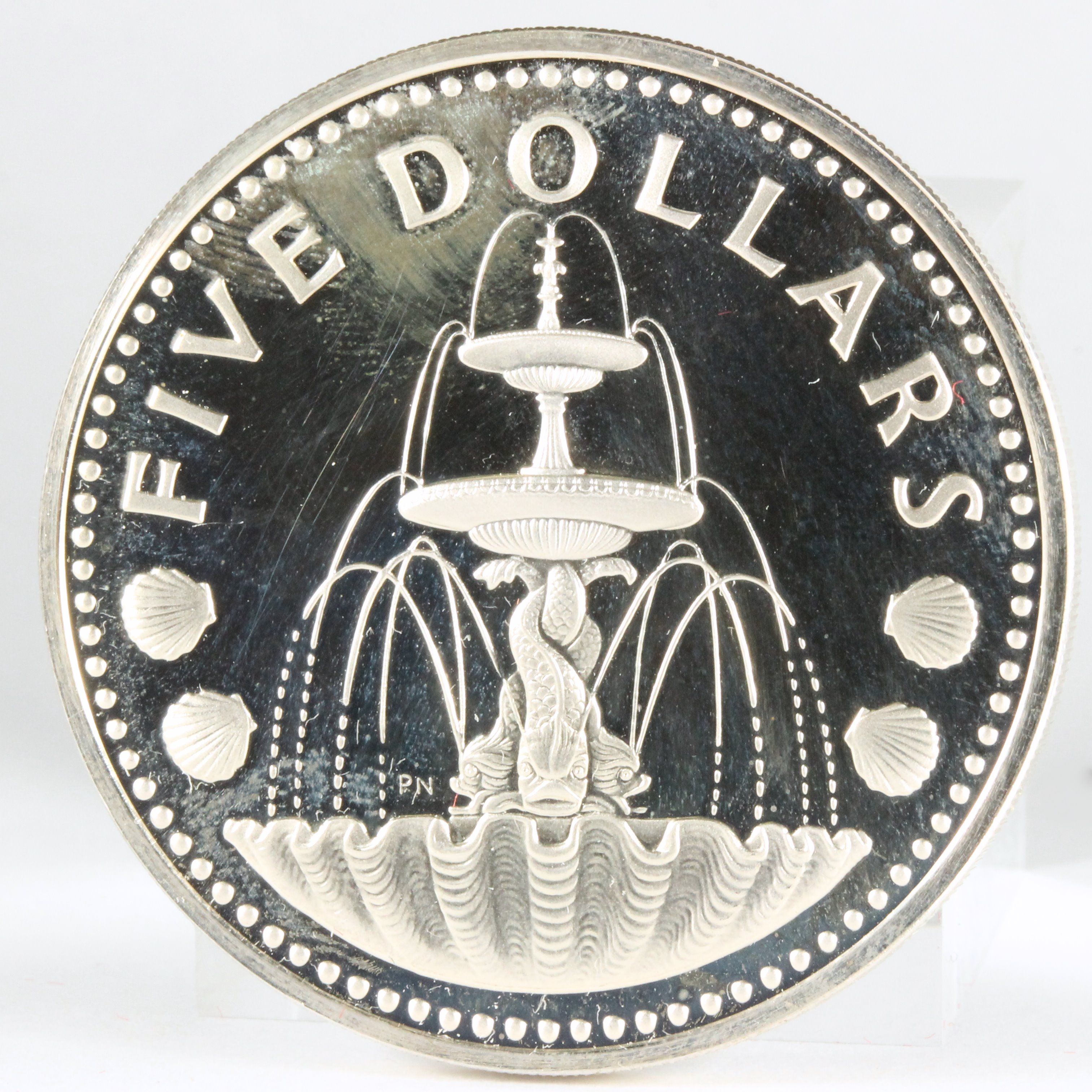 バルバドス 5ドル銀貨 1974年 UNC | ミスターコインズ