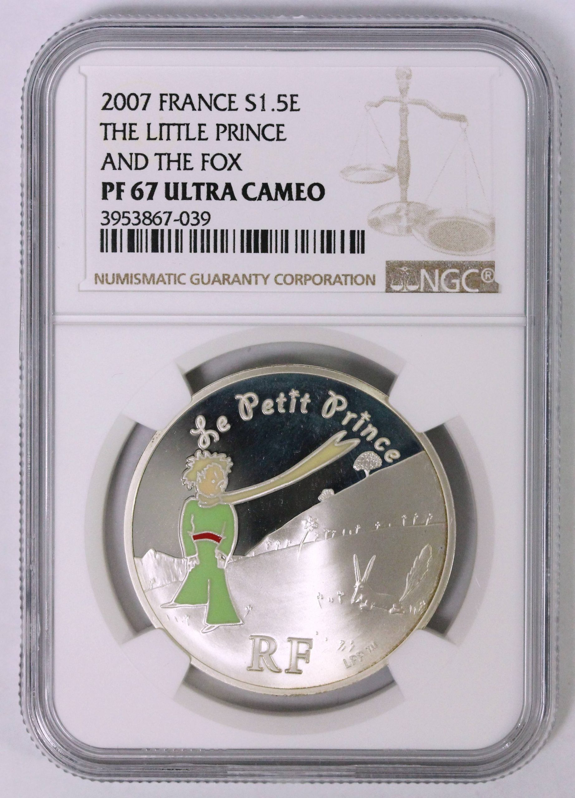 星の王子さま（10フランカラー銀貨）2000年