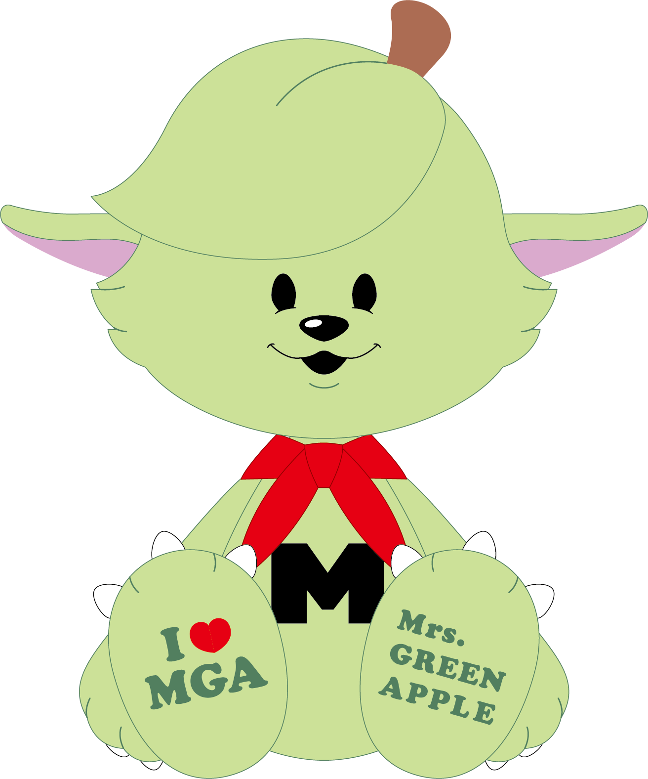 Mrs.Green appleミセス マスコット メメル ぬいぐるみキーホルダー