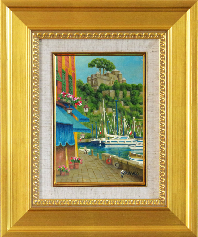 ヴィンテージ サンジオバンニ イタリア 海の波 油彩画 油絵 油彩画