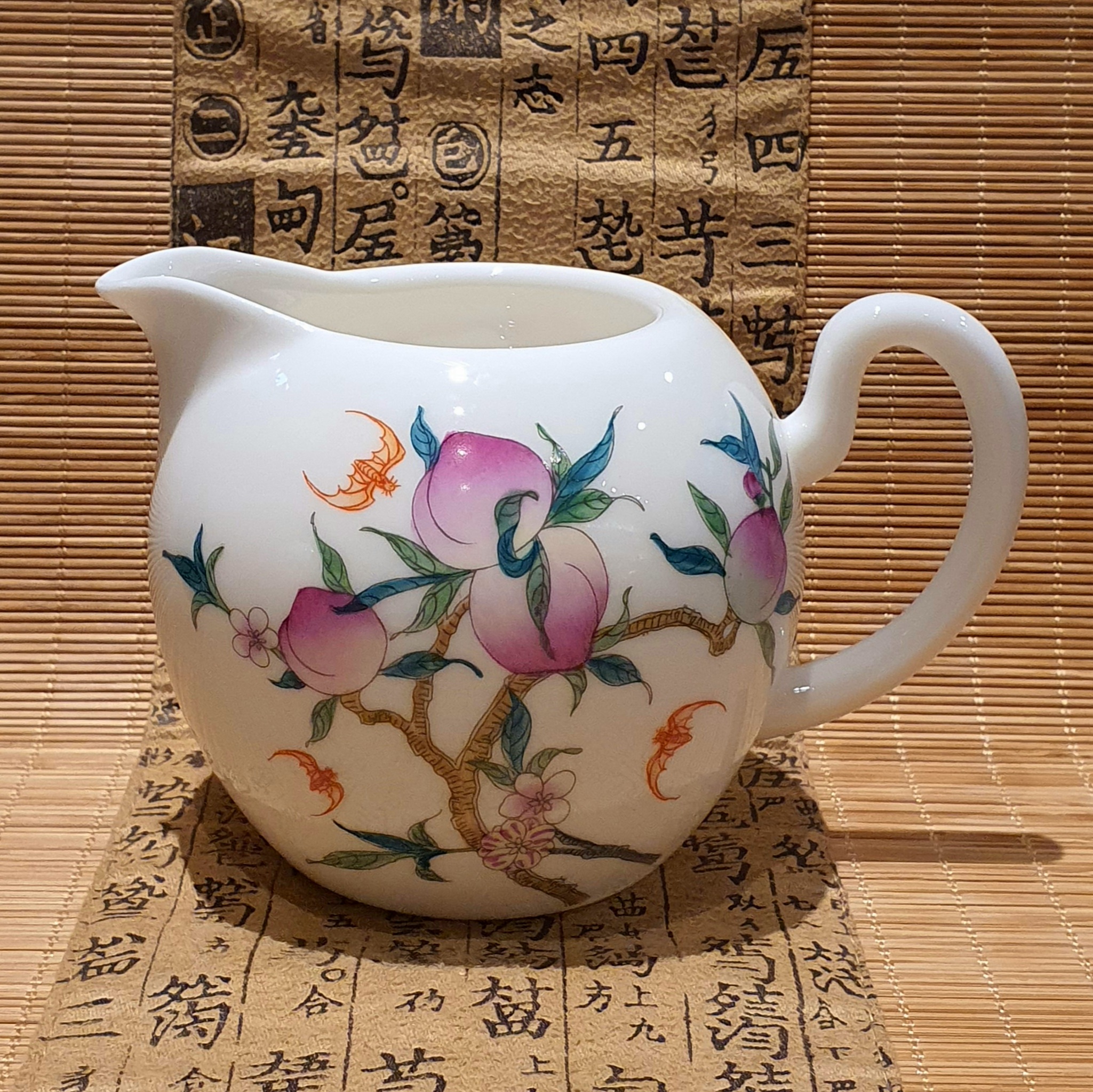 桃蝙蝠柄福寿ティーセット | 福岡 北九州 中国茶・台湾茶・薬膳茶 凰茶