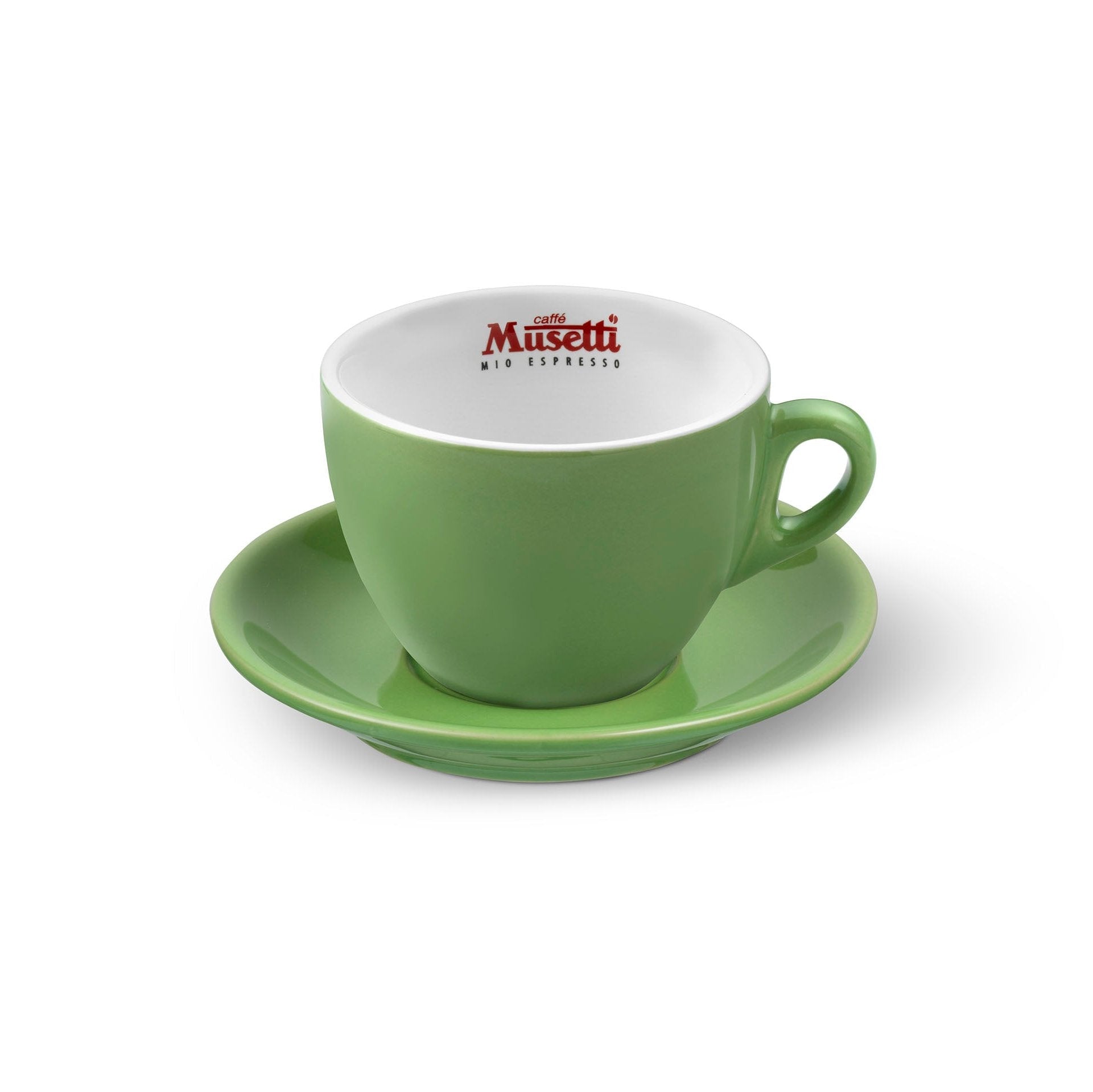 Set of 6 Musetti cappuccino cups with saucers - Rainbow
