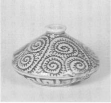 19世紀.壺屋焼.髪油壺 19世紀.壺屋焼.髪油壺