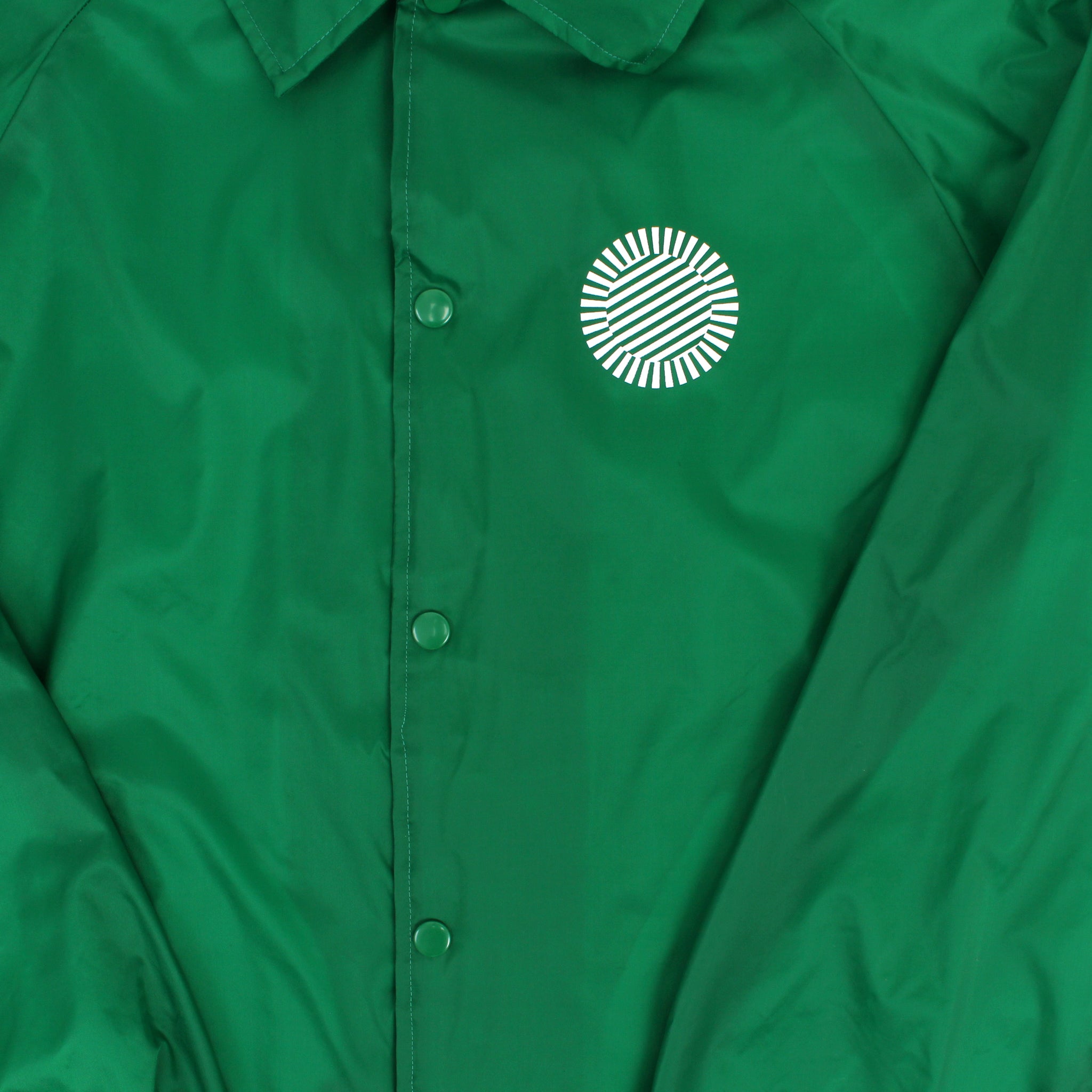 SFMOMA Collegiate Logo Coach Jacket: Green - SFMOMA Museum Store
