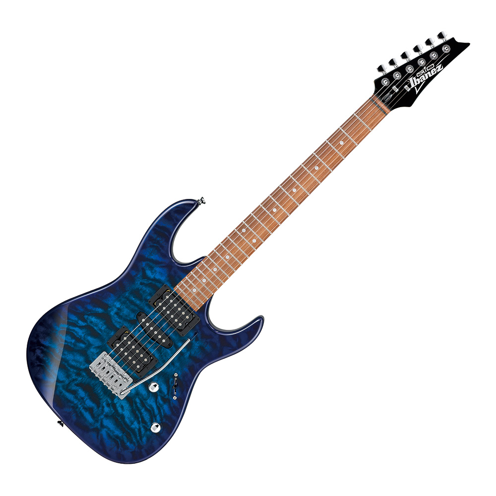 Ibanez Gio GRX70QA-TBB (Transparent Blue Burst)｜ミュージックランドKEY