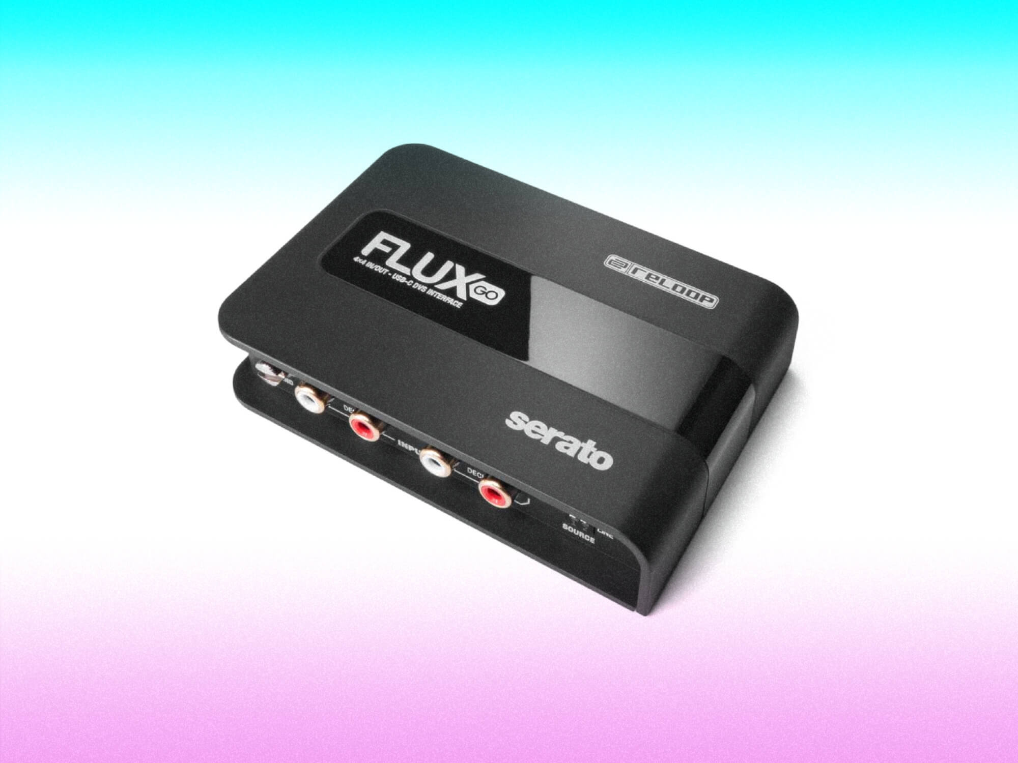 Reloop Flux Go is a pocket-sized, two-channel DVS interface for