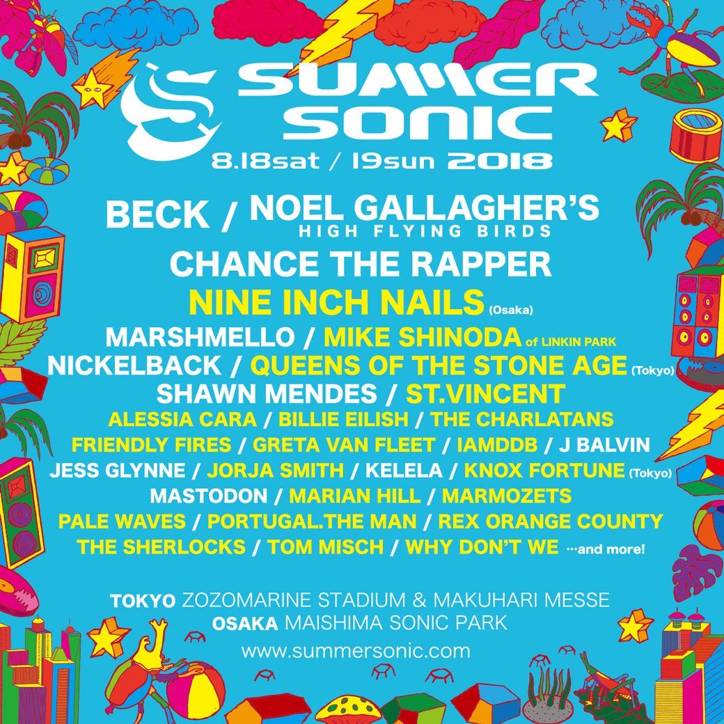 ✨Tame Impala Summer Sonic 2018 大阪✨ oasis Summer Sonic Festival