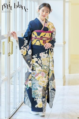 振袖レンタル おりえん｜大阪堺市の振袖 /青色/ピンク色/古典/市松柄