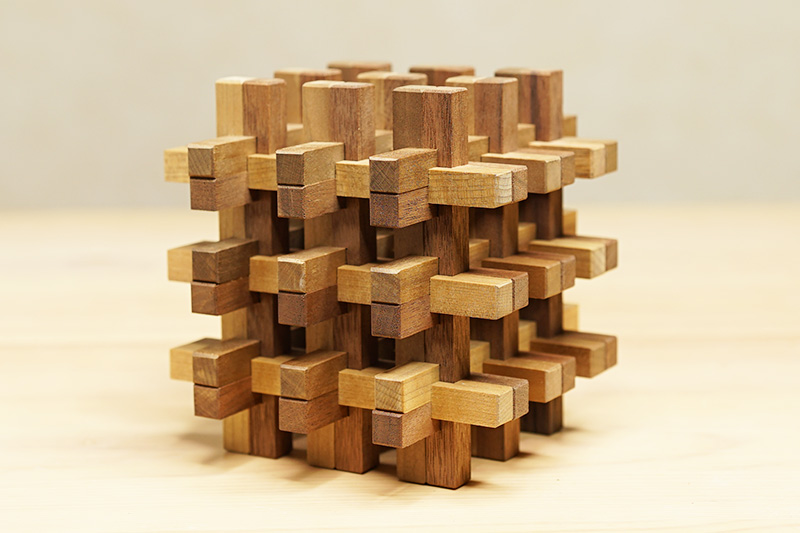 山中組木工房 51本組木 パズル 51本組木 山中組木工