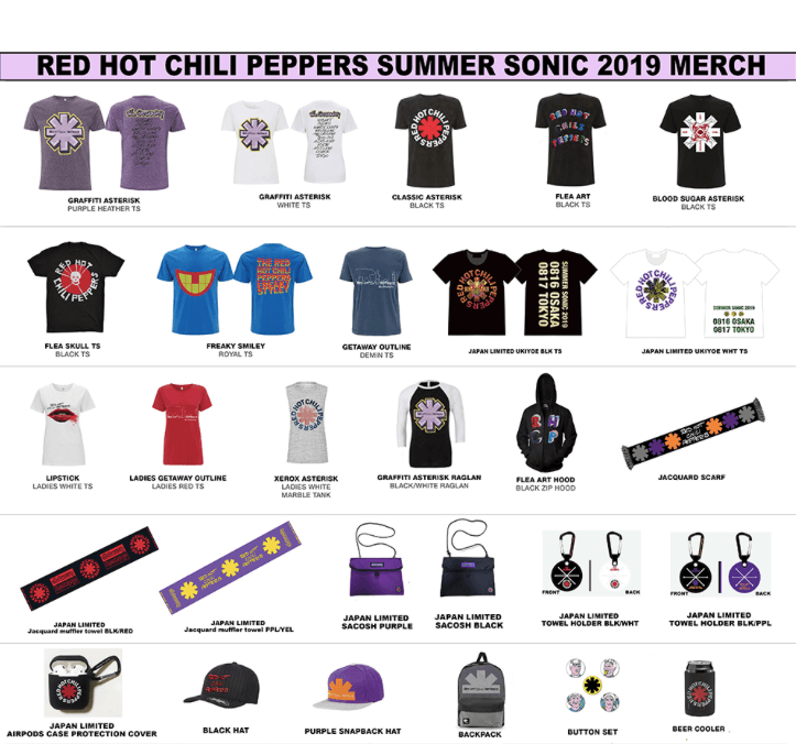 サマソニ2019 来日Red Hot Chili Peppers(レッチリ)の最新セットリスト