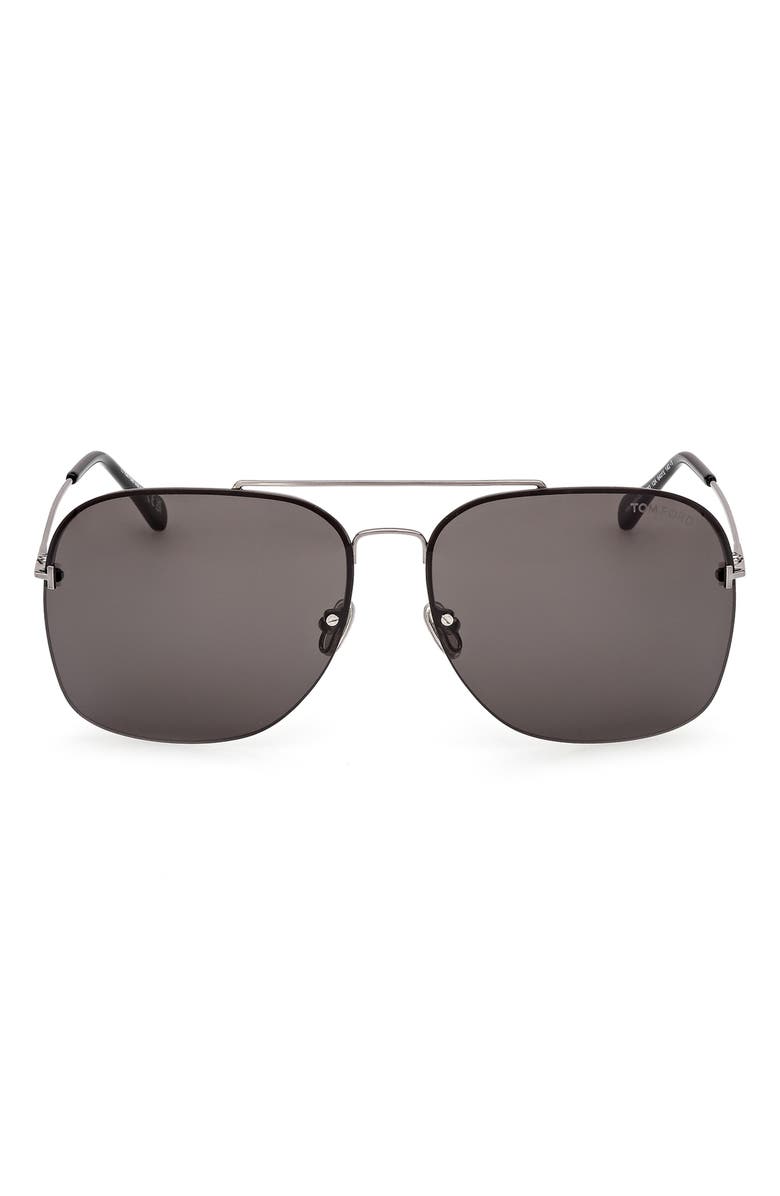 TOM FORD Mackenzie 64mm Oversize Pilot Sunglasses | Nordstrom