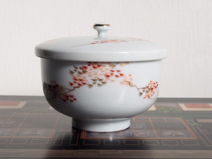 SHOP偶然と必然の間 深川製磁 蓋付湯呑（4）紅葉
