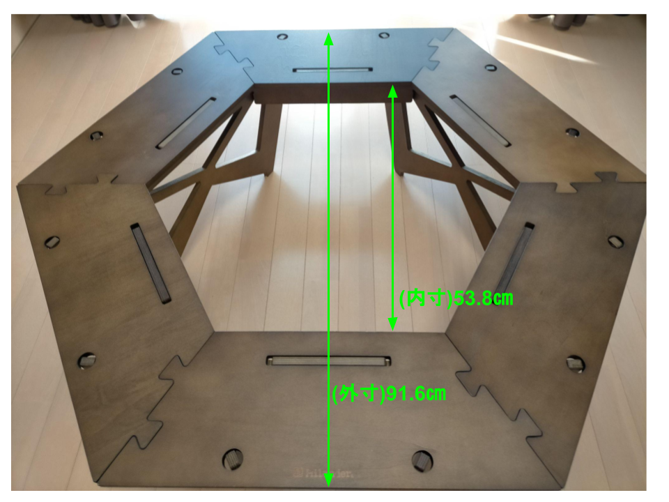 ハイランダー プライウッドヘキサゴンテーブル】レビュー。デザイン性