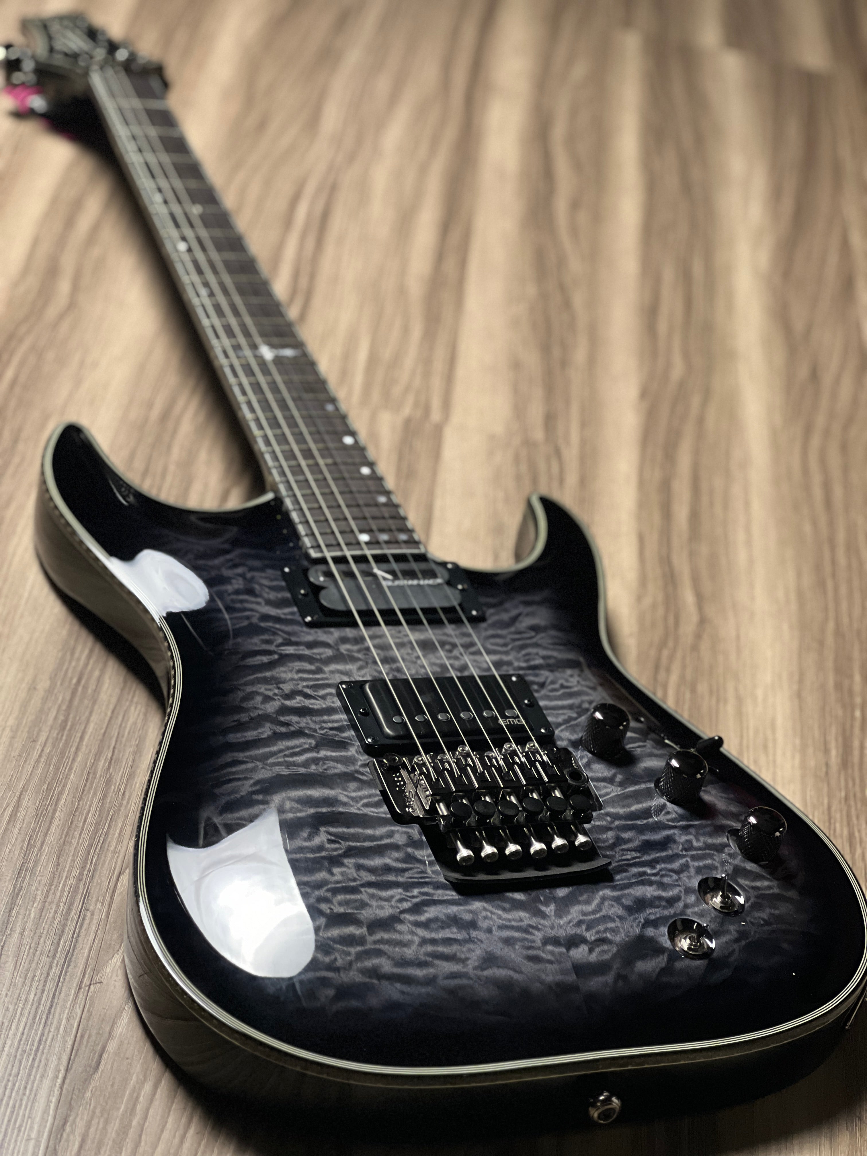 Schecter Hellraiser Hybrid C-1 FR S TBB in Trans Black Burst