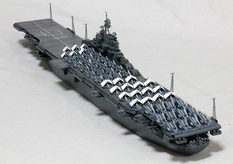ハンコック 19 アメリカ軍 空母 軍艦モデル ジオラマ 1/700 スケール 1