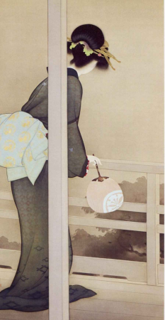 上村松園 「待月」 シルクスクリーン 生誕150年記念 上村松園 | 大阪