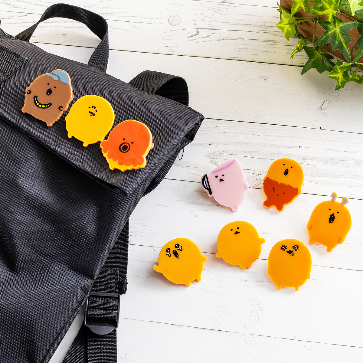 ナガノキャラクターズ ダイカットアクリルバッジ（もぐらコロッケ たこ