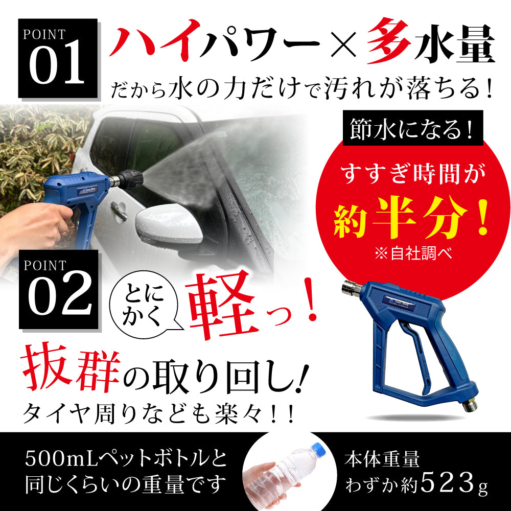 イージーショット×ライフルタンクセット『軽さに特化させた高圧洗浄機