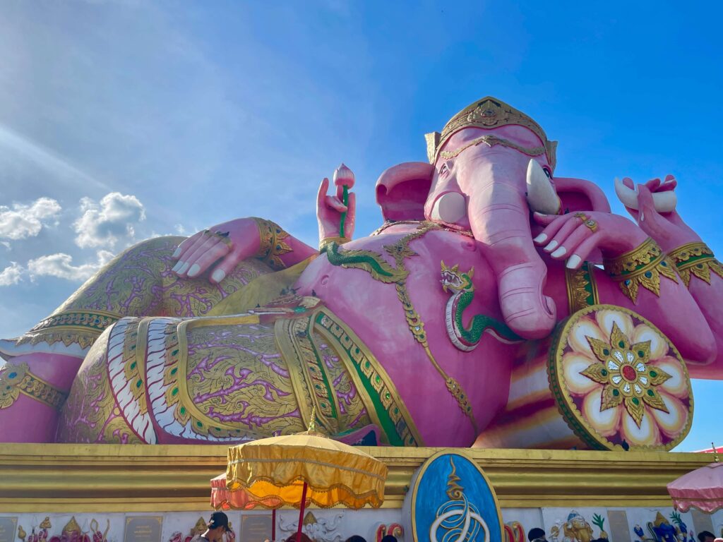 ピンクのガネーシャ像 ミニチュア置物（パープル） 【公式通販】