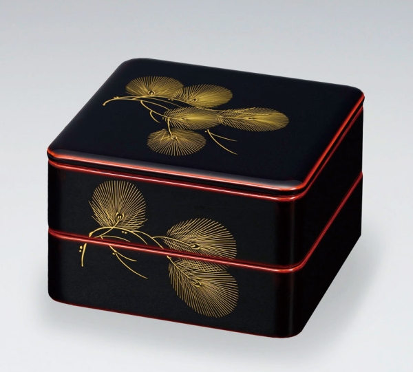 経年保管】五重 お重 重箱 秋華 記名あり ダメージあり 経年保管】五重