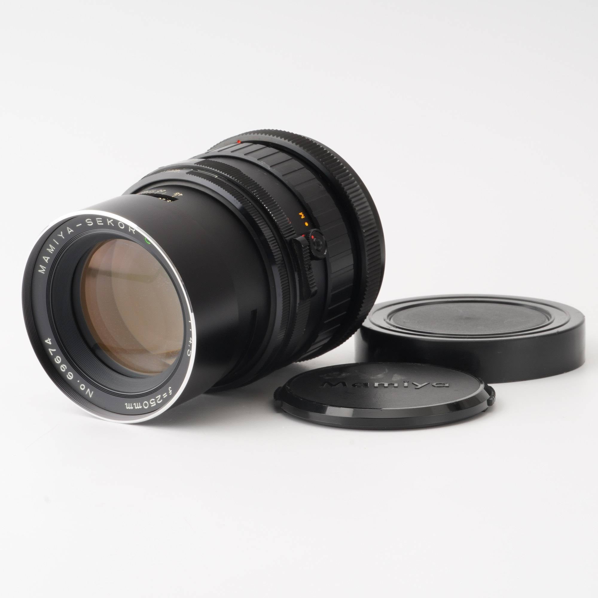 マミヤ RB67 250mm f4.5 セコール Cレンズ RB-67 フード付 マミヤ RB67