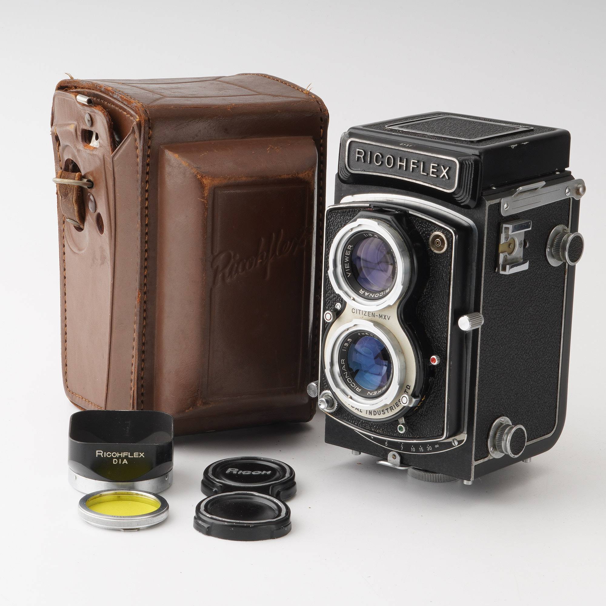 RICOHFLEX dia M リコーフレックス ダイア 二眼レフ 元箱 動確済 昭和30