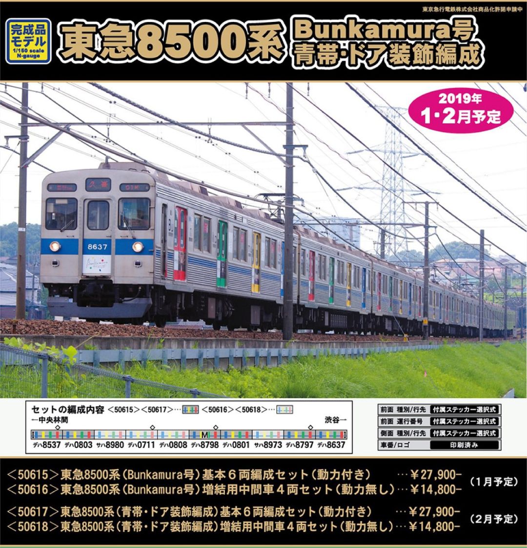 楽天市場】東急電鉄8500系（シャボン玉）増結用中間車6両セット(動力