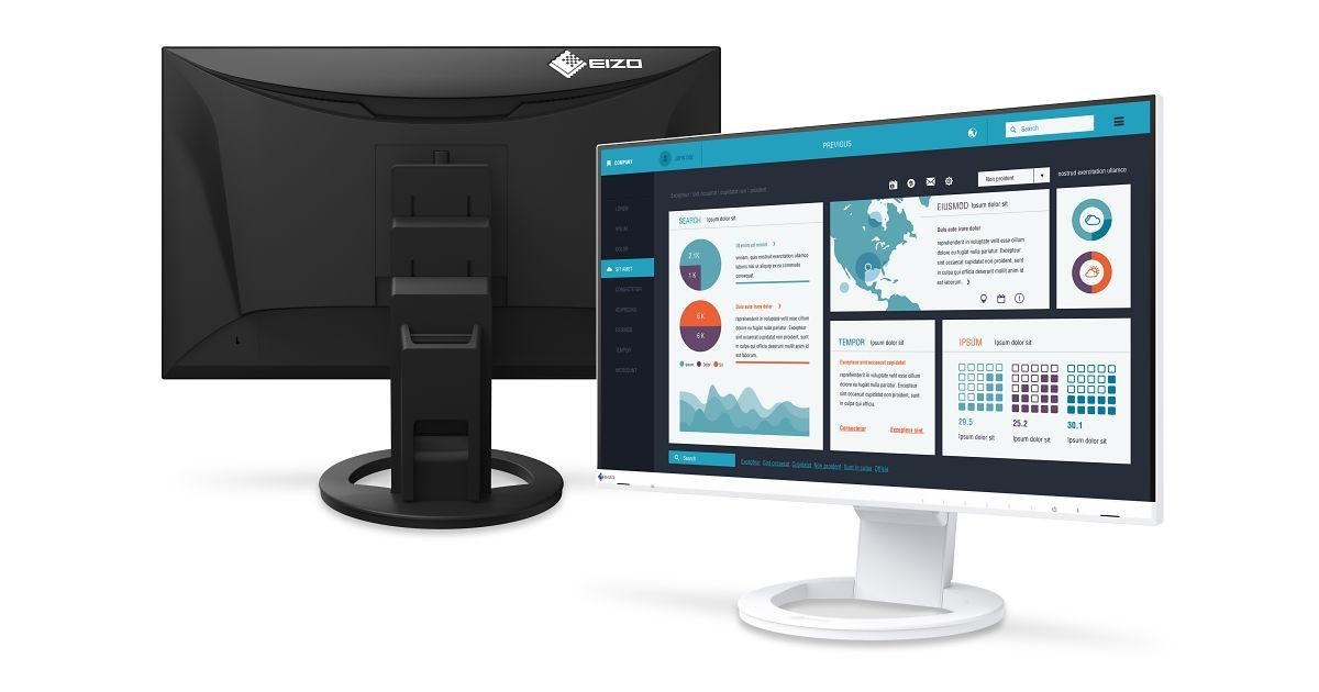 EIZO、ノートPCのインタフェースを拡張できるUSB-C接続の23.8型液晶