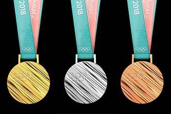 さき 公式冬季オリンピック参加メダル平昌2018オリジナルケース入り