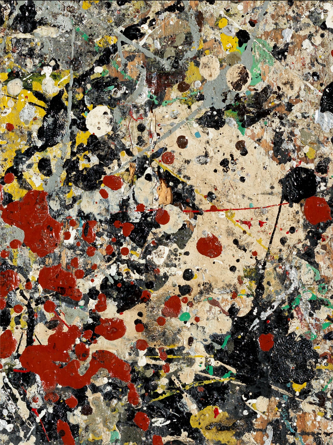 Jackson Pollock's Paint-Splattered Studio Floor, Caked With