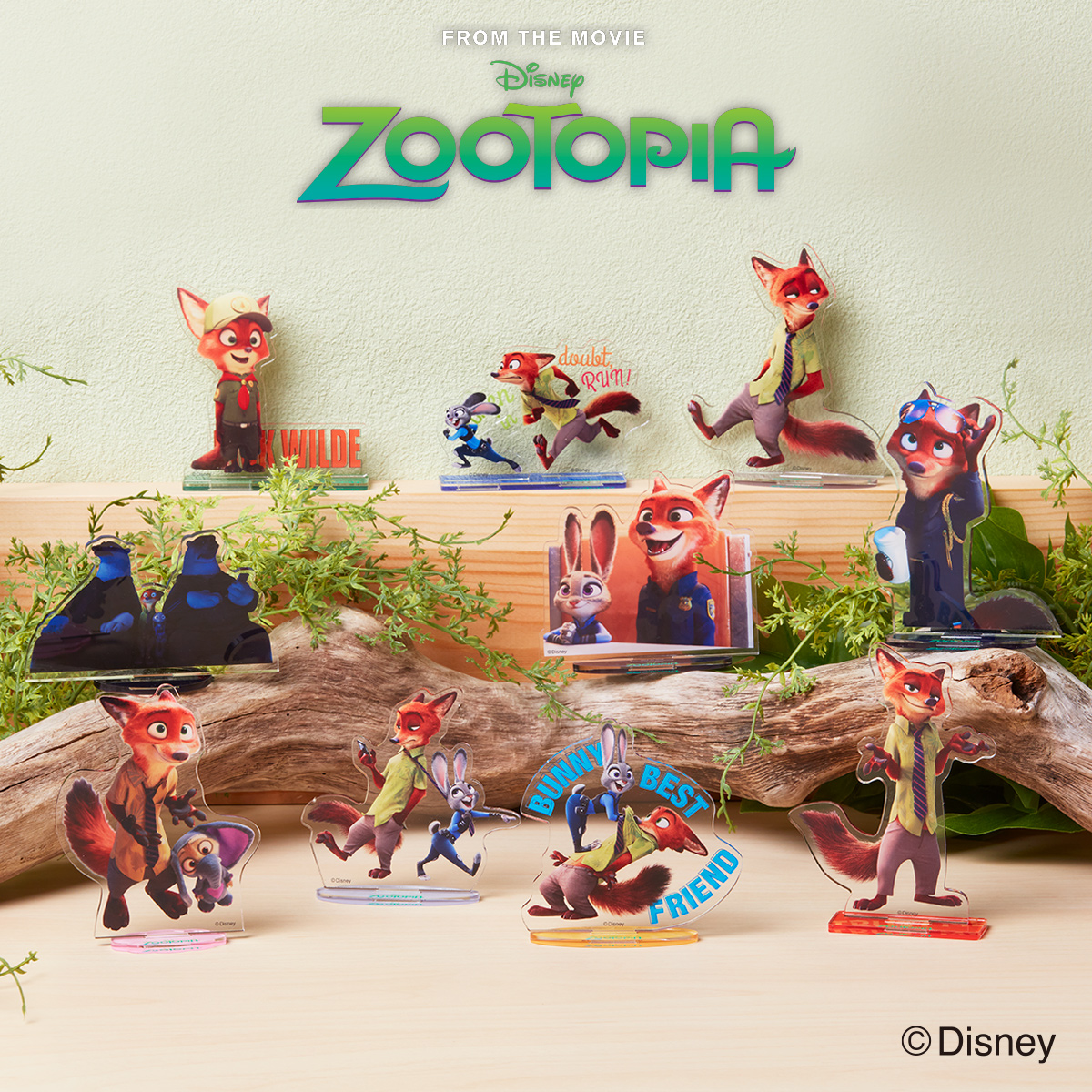 ディズニー映画『ズートピア』ニックとジュディの缶マグネット