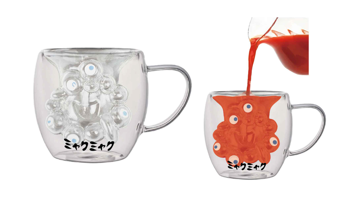 ミャクミャクの「ダブルウォールグラス」6月中旬に新登場