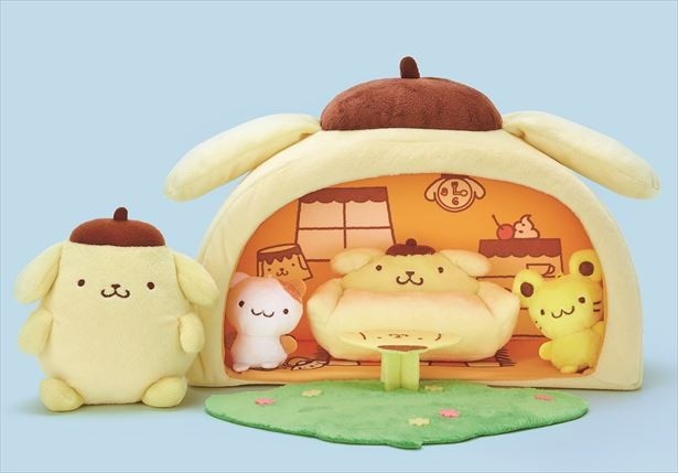 ポムポムプリンのお部屋がぬいぐるみセットになった！とにかくかわいい