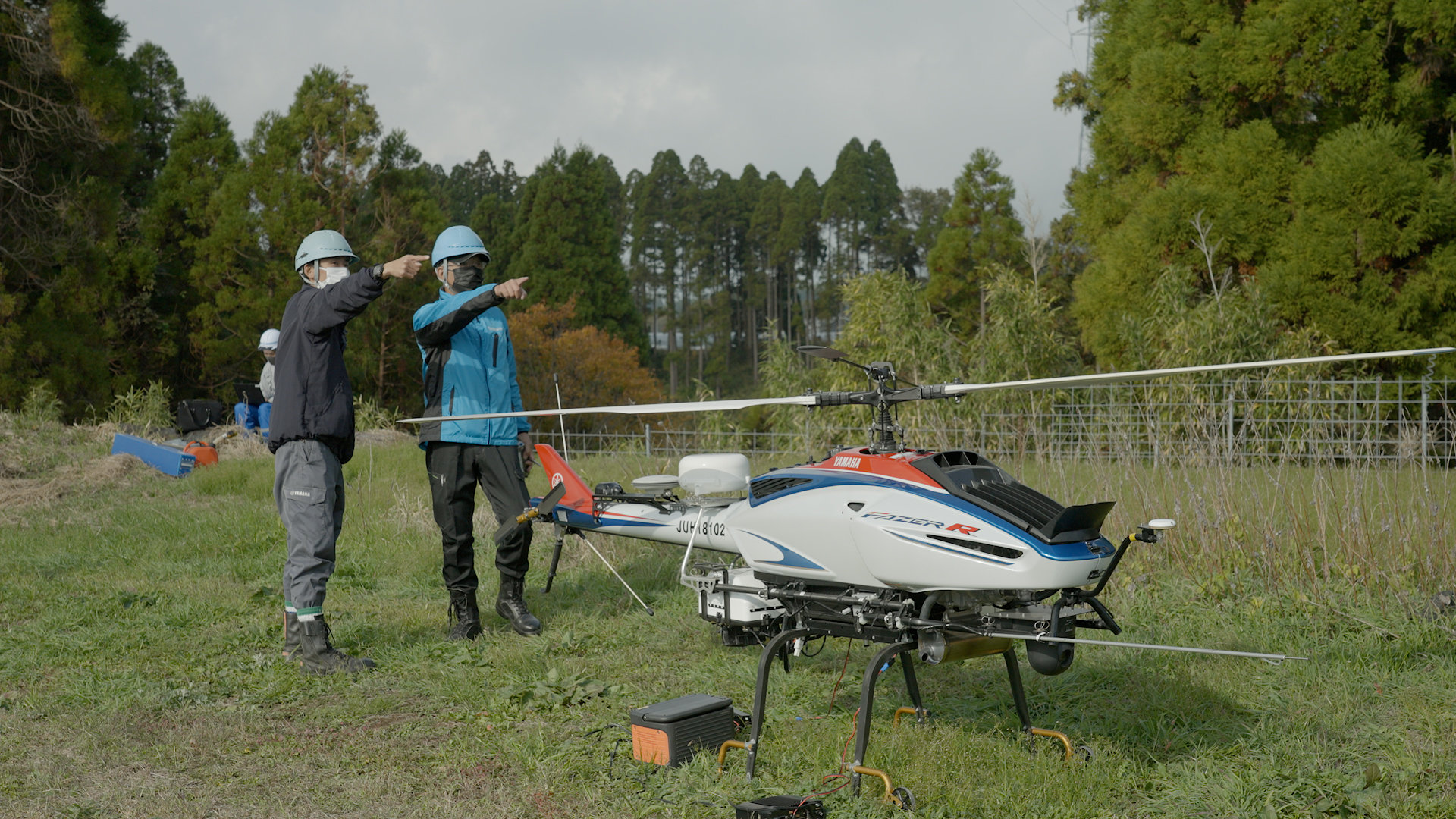 非常災害時の送電設備の巡視・調査業務における産業用無人ヘリコプター