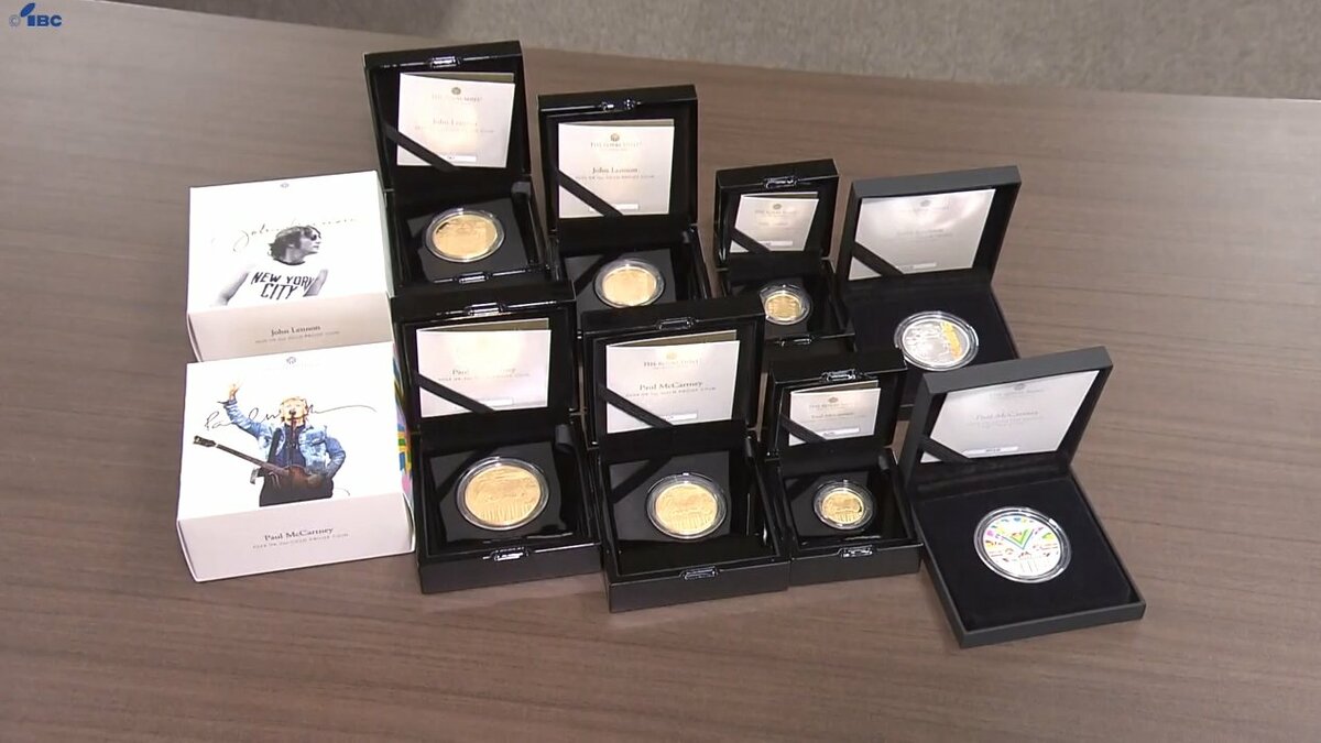 ジョンレノン＆ポールマッカートニー英国記念限定5ポンドコイン友情SET