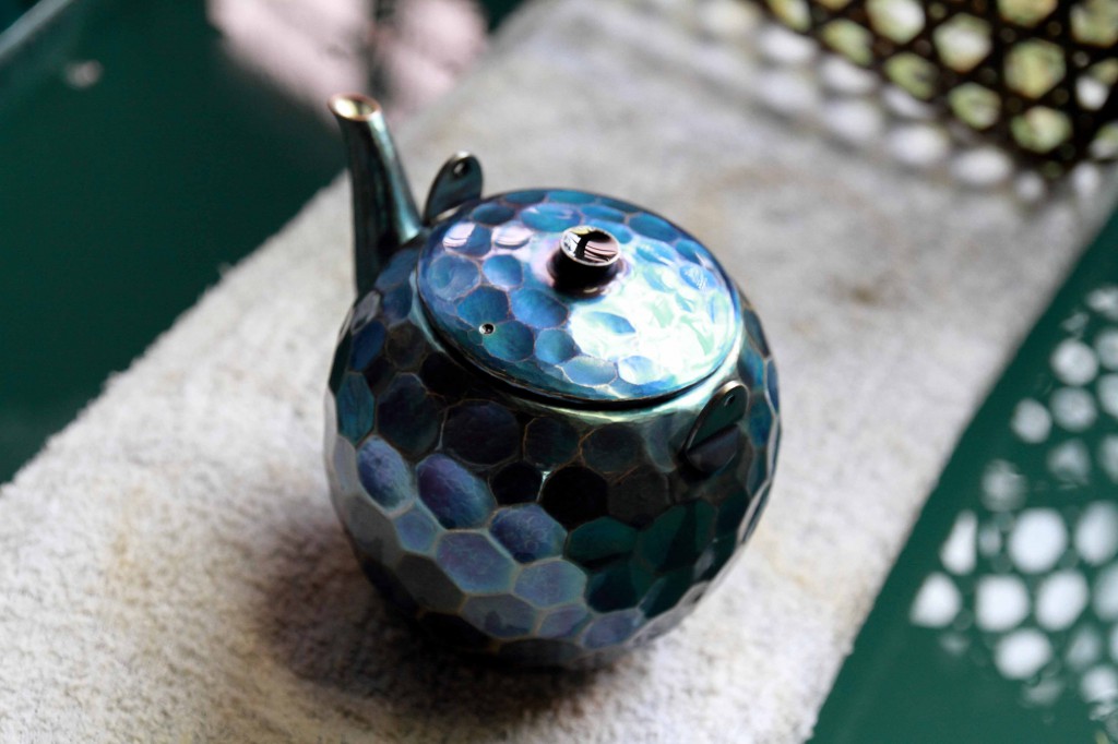 人間国宝 玉川堂 六代目 玉川政男 鎚起銅器 額皿 長方膳