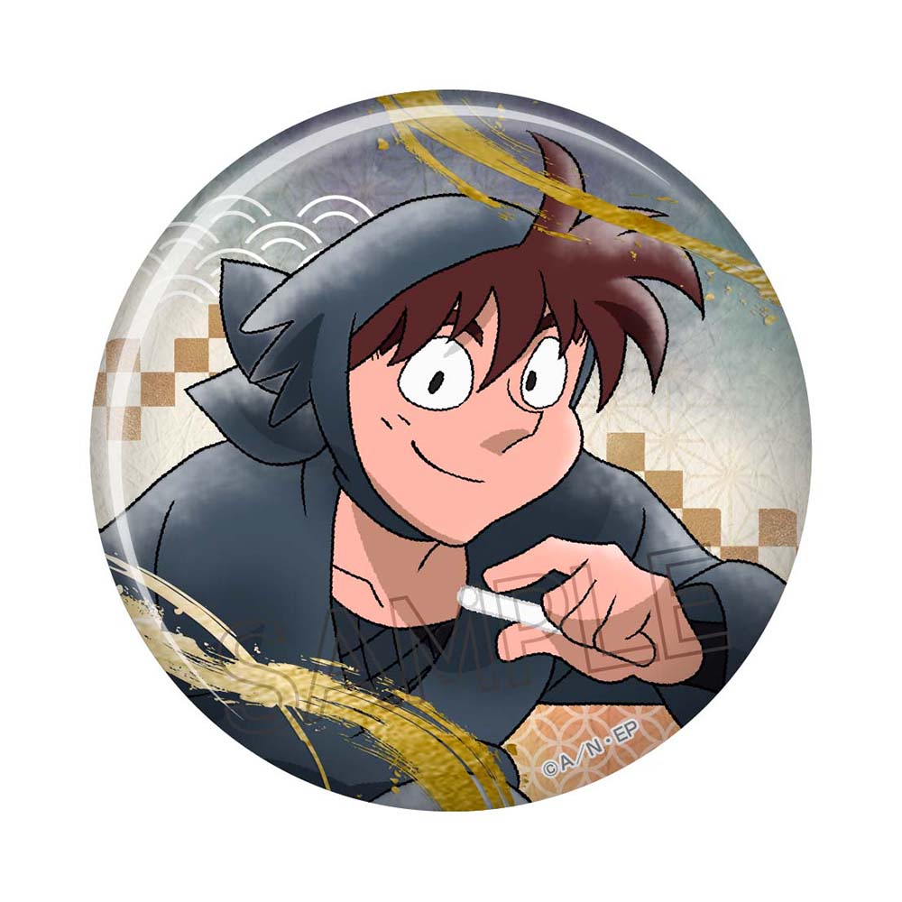 忍たま乱太郎 土井半助 天鬼 缶バッジ 忍たま乱太郎 箔押し