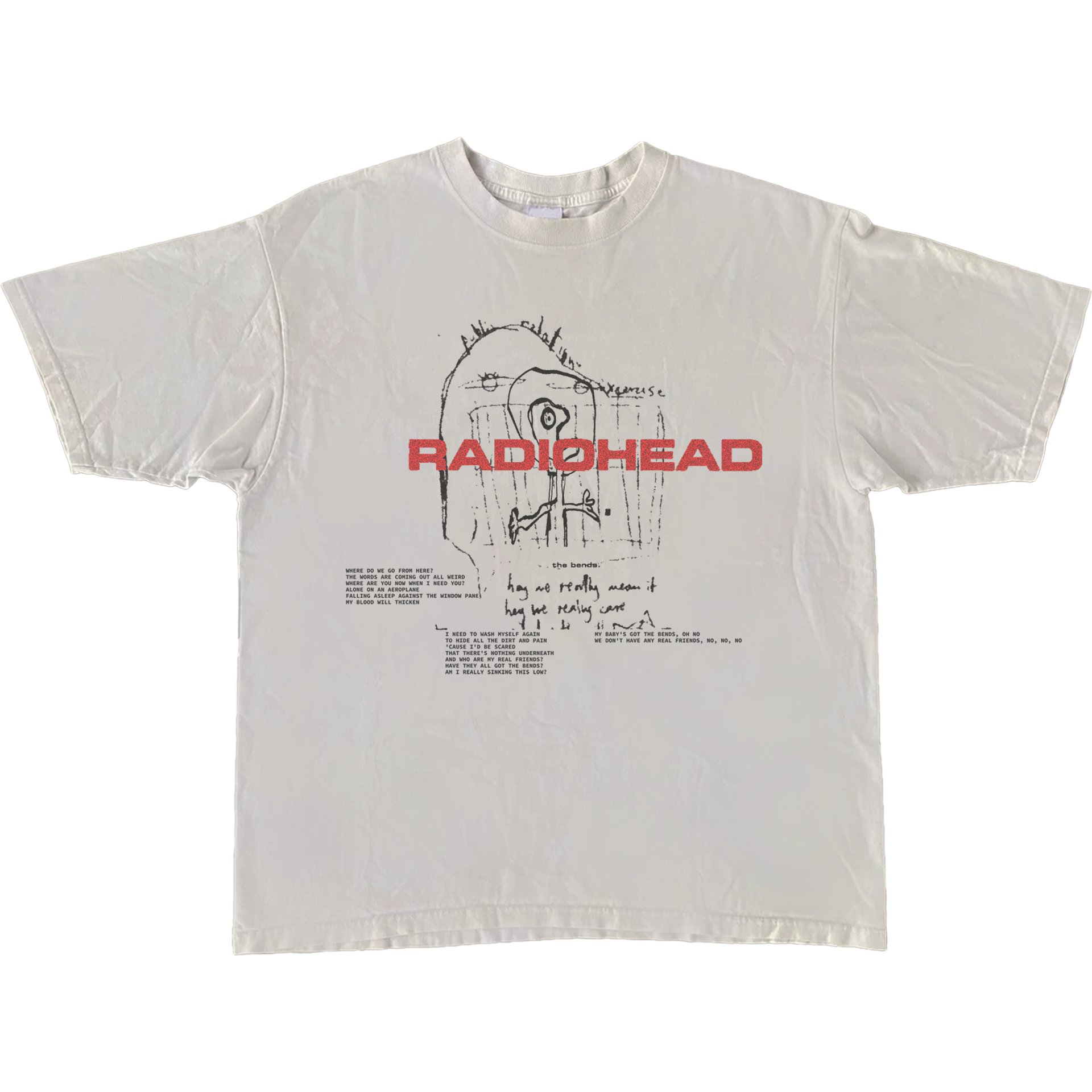ミュージシャン The Sign Podcast NDIB T-shirt Radiohead 1995