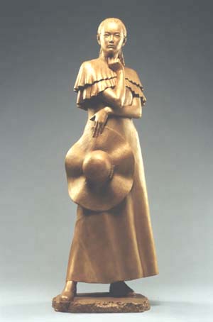 加藤豊 「神話 2」 ブロンズ像 高さ89cm 彫刻巨匠 二紀会委員 日本