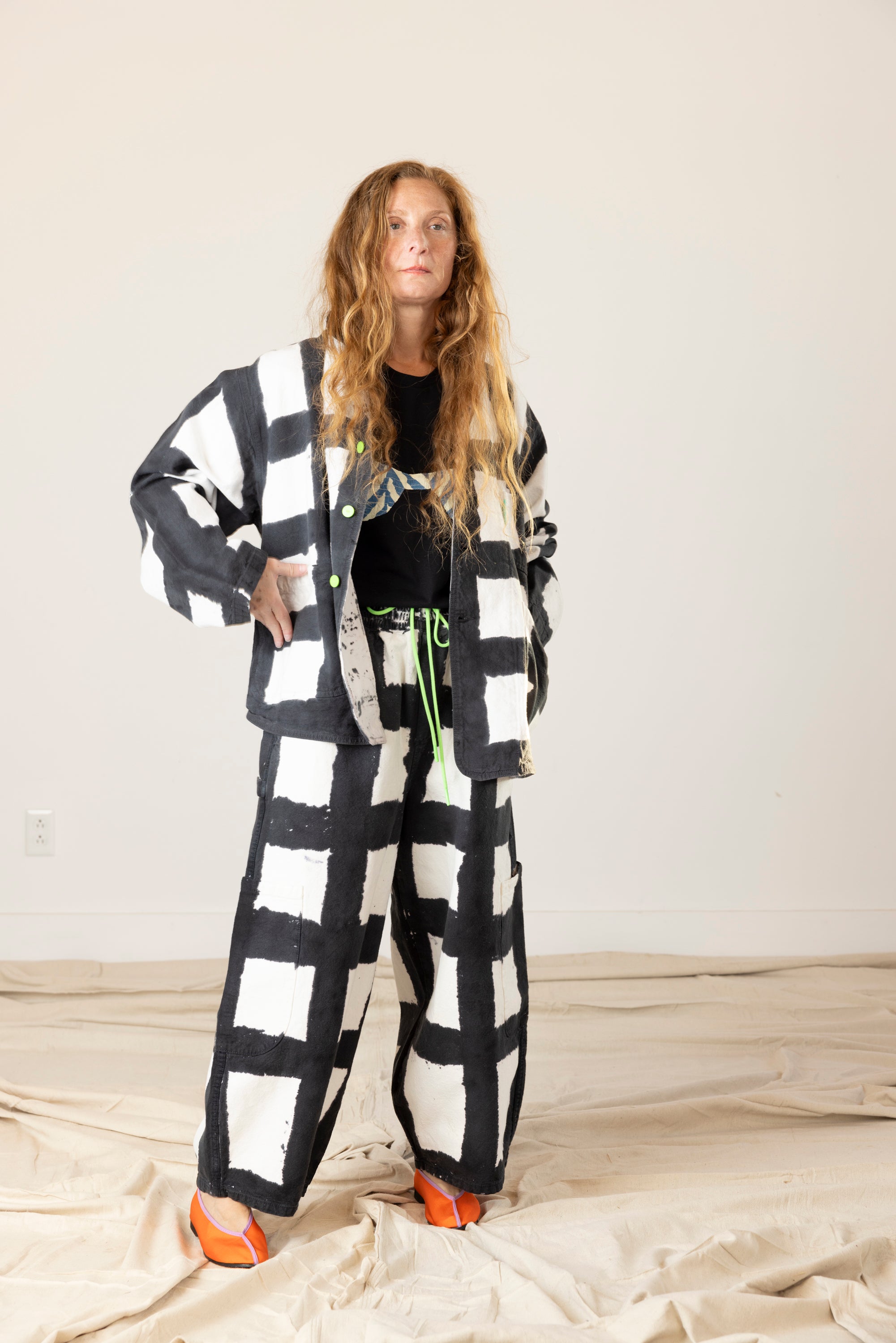 Chef Pants - Licorice Check – Nikki Chasin