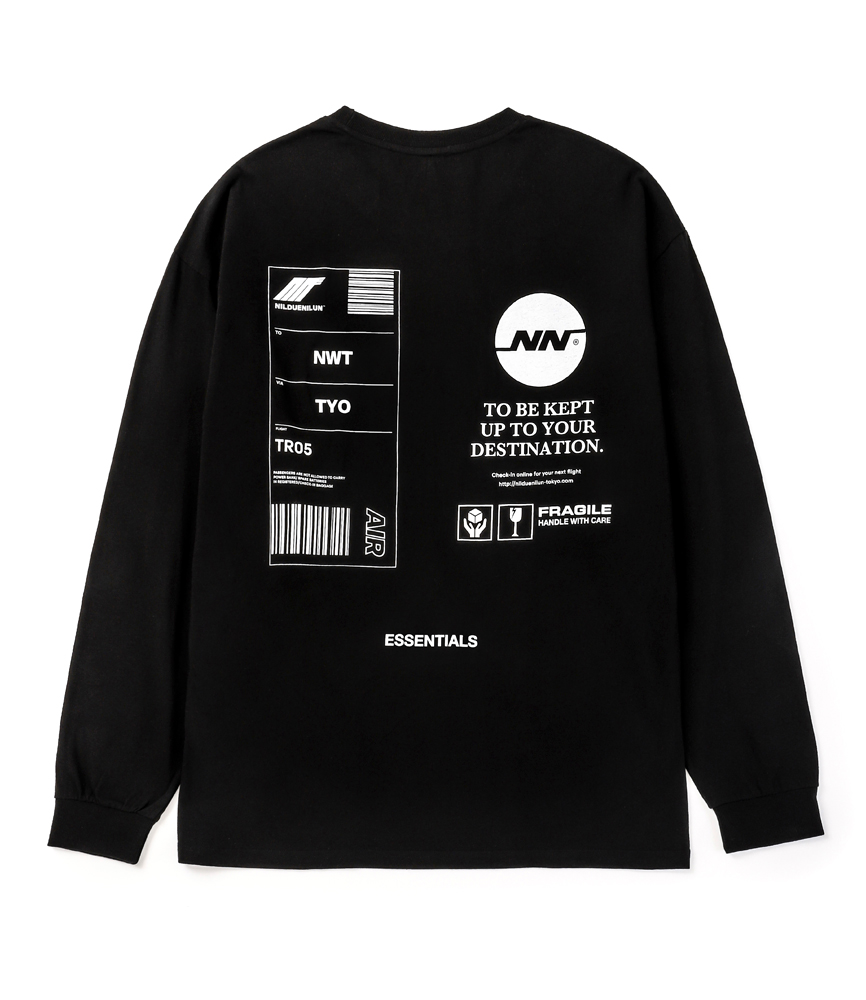 TAG LONG SLEEVE TEE / BLACK | NIL DUE / NIL UN TOKYO