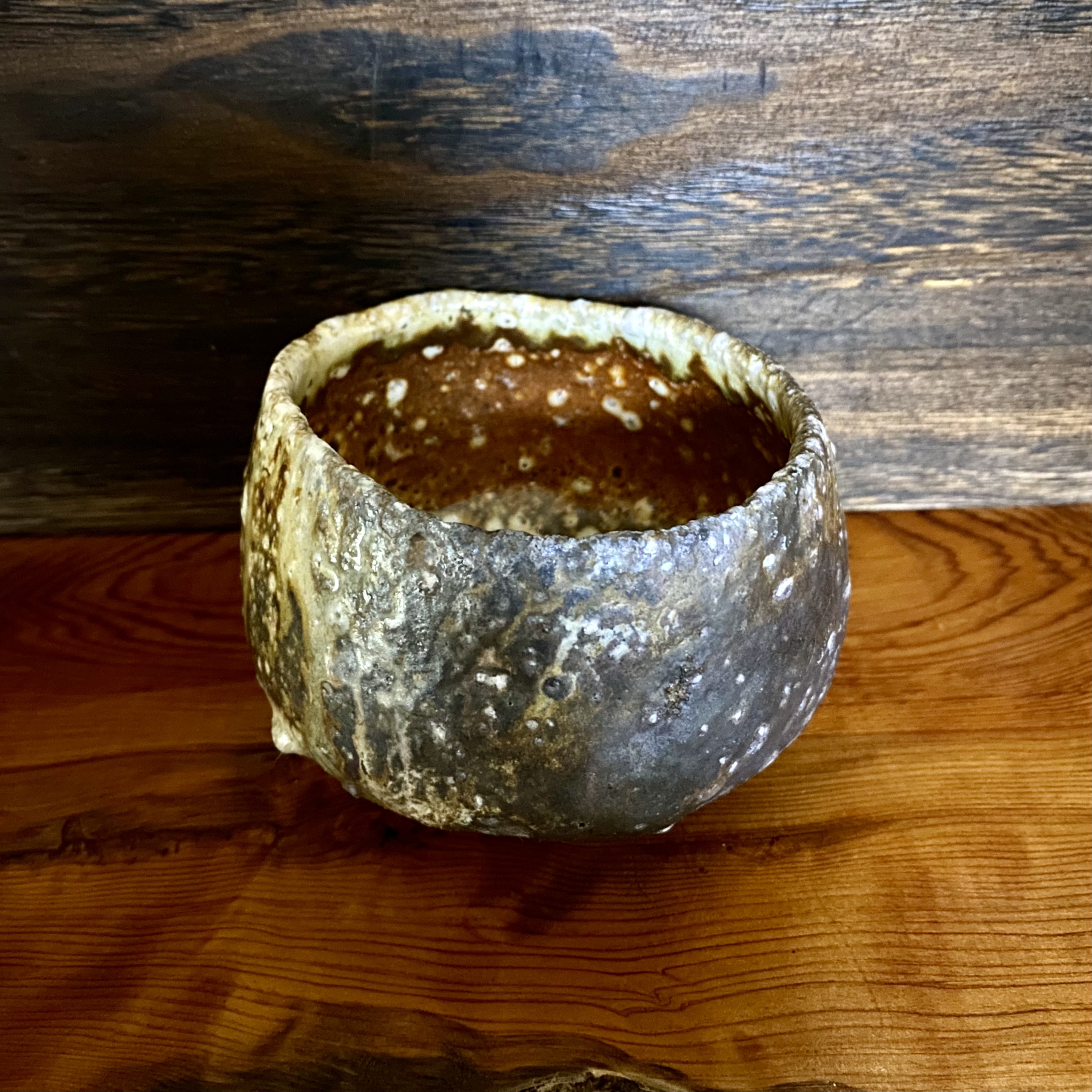 陶磁器 信楽焼 灰被り窯変茶盌 山崎勝実｜NA-utsuwa-(日本橋アートうつわ)