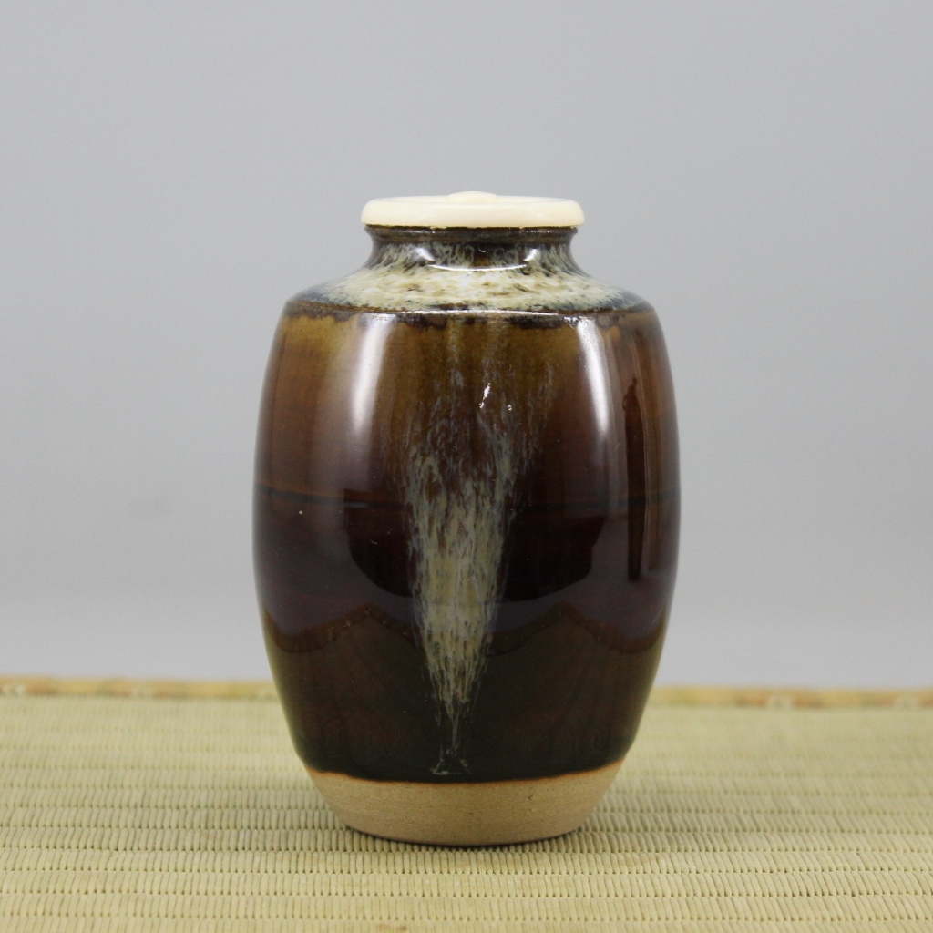 陶磁器 高取焼 肩衝茶入 高取焼 比古窯 藤崎寿山｜NA-utsuwa-(日本橋