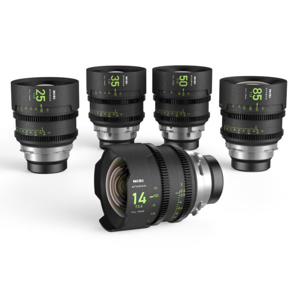 NiSi ATHENA PRIME Full Frame Cinema Lens Kit with 5 Lenses 14mm T2