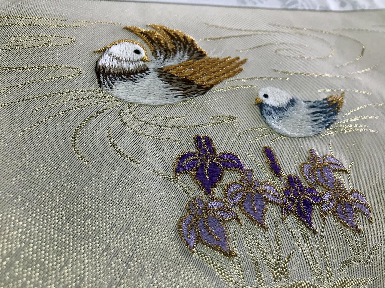 総金駒刺繍打敷内敷総刺繍仏教美術地歌舞伎歌舞伎襤褸骨董古布