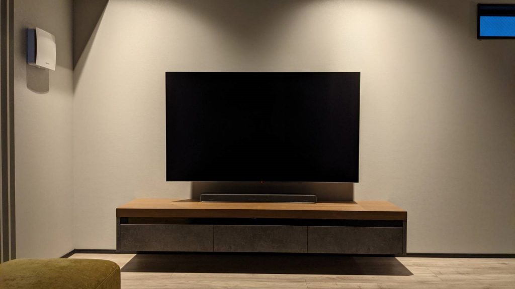 モルタル風テレビボード｜大阪府｜大阪市｜戸建 - NIVA オーダー家具と