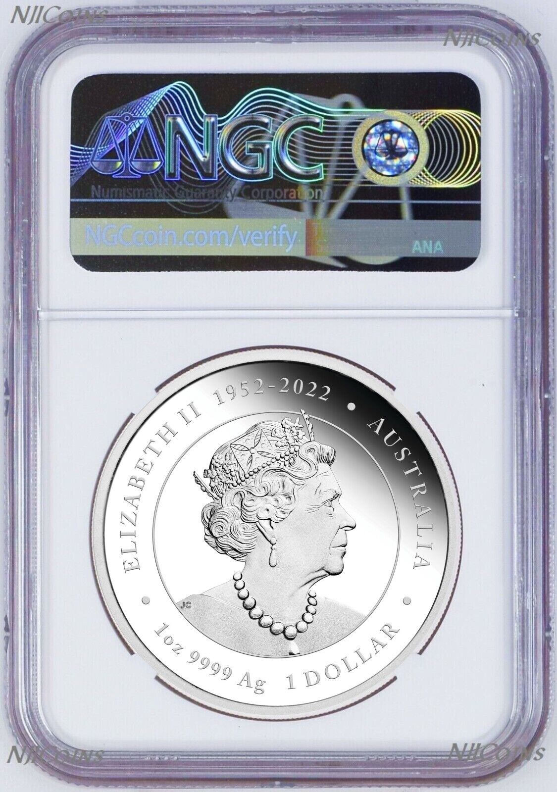 2024 Australia PROOF Colored Silver Lunar Year of the DRAGON NGC