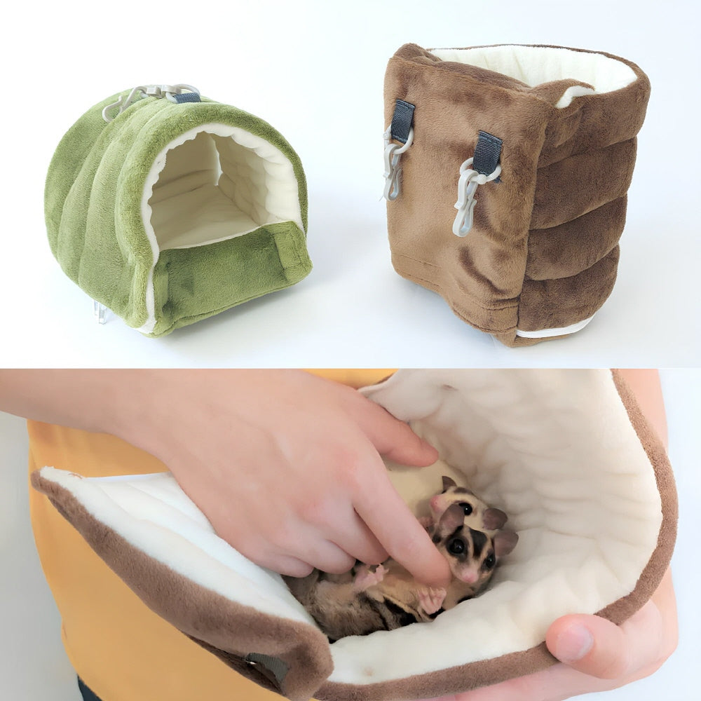 モモンガハウス（ハリネズミ柄）かのこボアb 冬・春・秋仕様 ポーチ