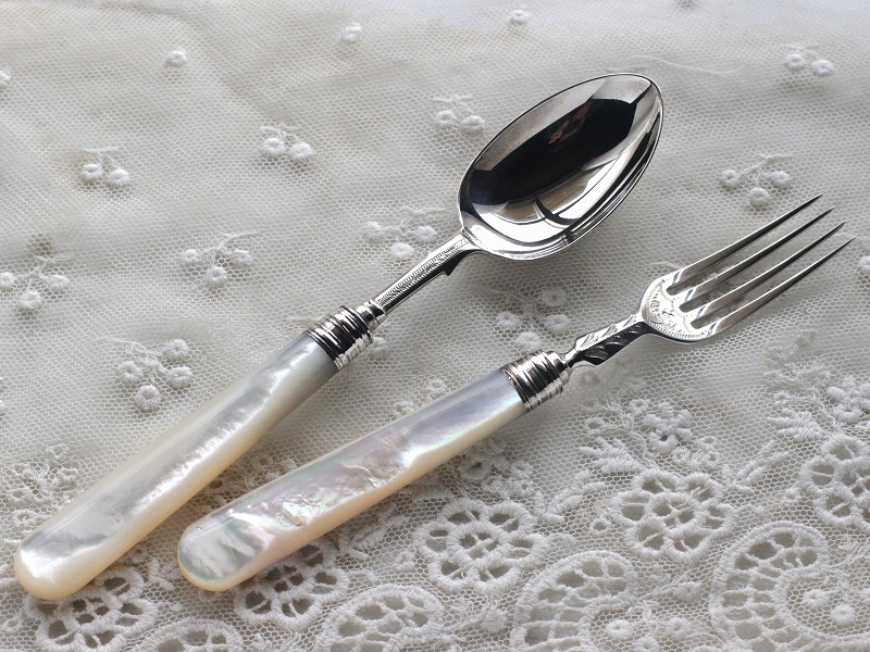Allen & Darwin 】【白蝶貝 / 純銀継手】デザートセット Allen